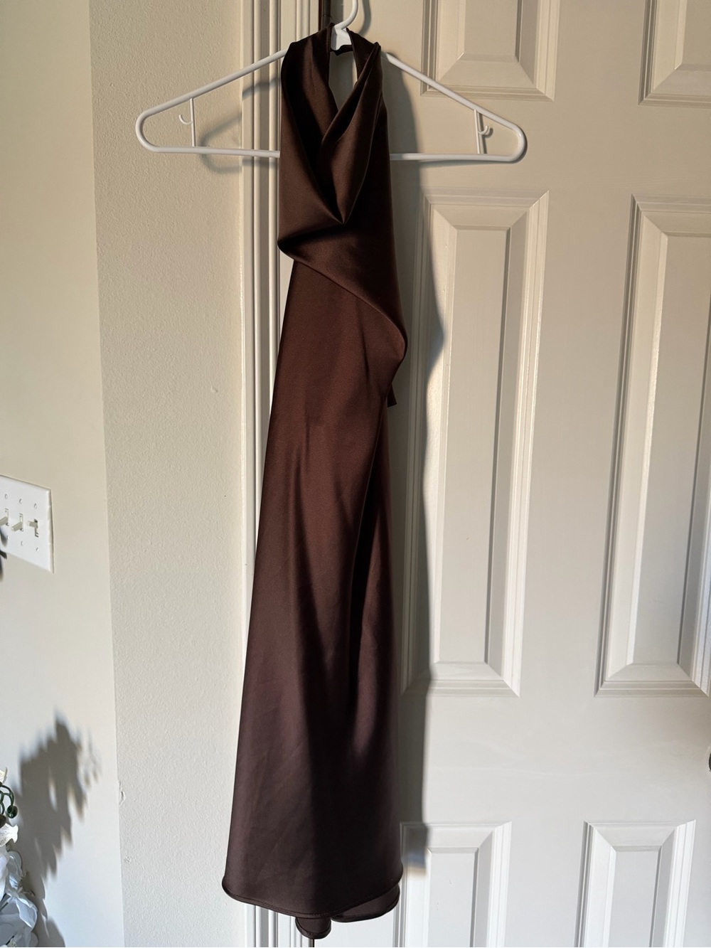 Zara Chocolate Brown Mini Dress Silk